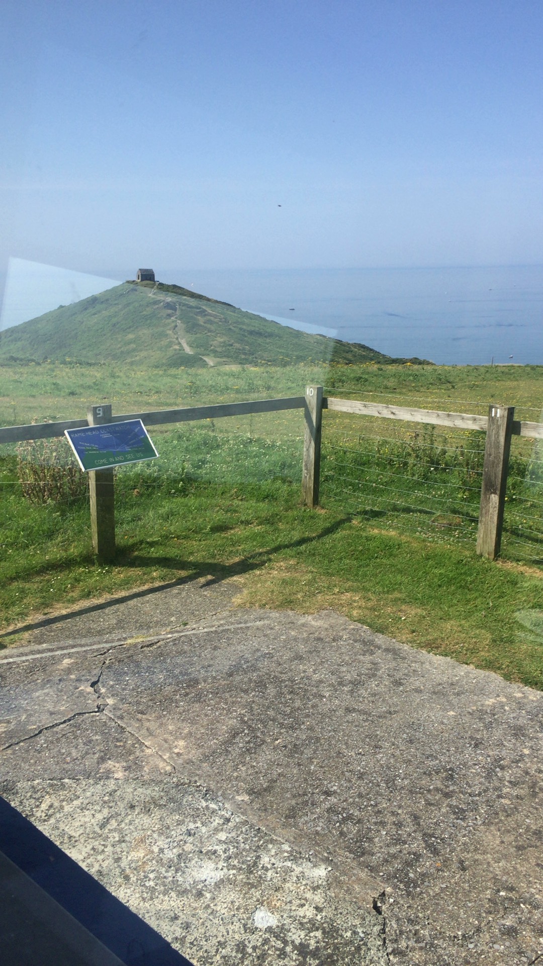 View from NCI Rame Head lookout across the coast